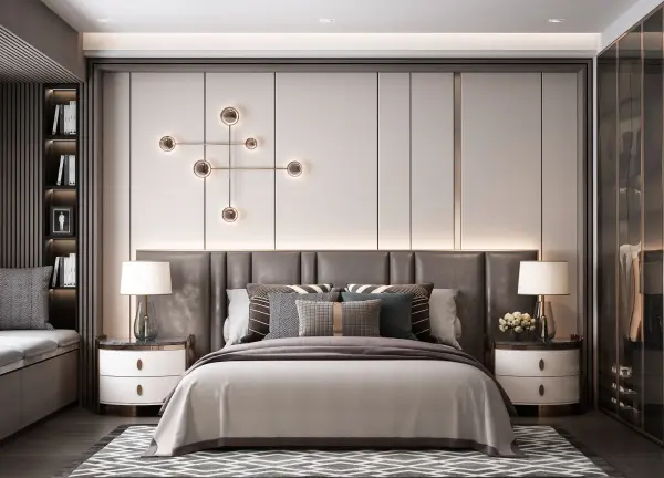 Master bedroom interior design 1 by Visioncraft Interiors – Hyderabad