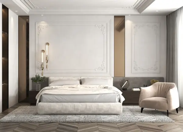Master bedroom interior design 11 by Visioncraft Interiors – Hyderabad