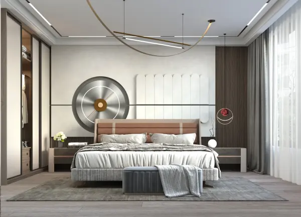 Master bedroom interior design 12 by Visioncraft Interiors – Hyderabad