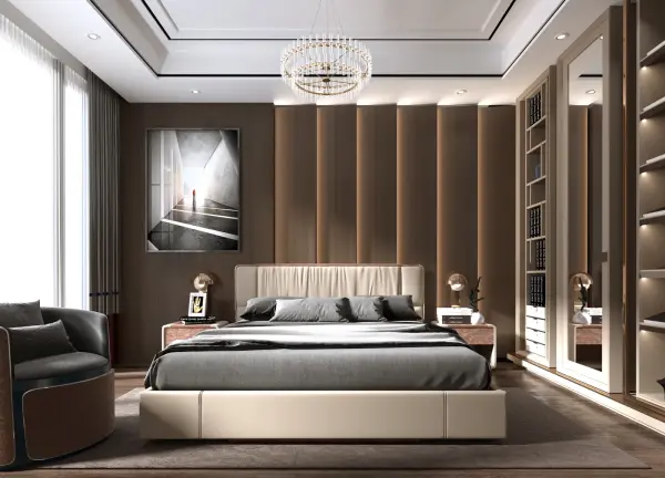 Master bedroom interior design 4 by Visioncraft Interiors – Hyderabad
