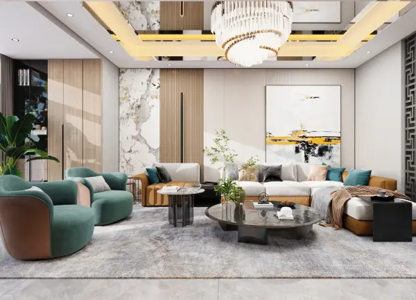 Living room interior design 1 by Visioncraft Interiors – Hyderabad