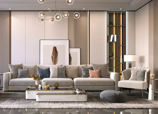 Living room interior design 2 by Visioncraft Interiors – Hyderabad