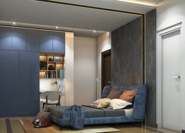 Guest bedroom interior design 1 by Visioncraft Interiors – Hyderabad